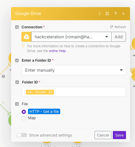 Upload Credit Invoice to Google Drive