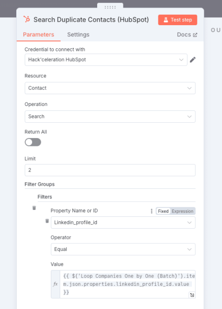 Buscar duplicados usando la búsqueda por propiedad personalizada de HubSpot.